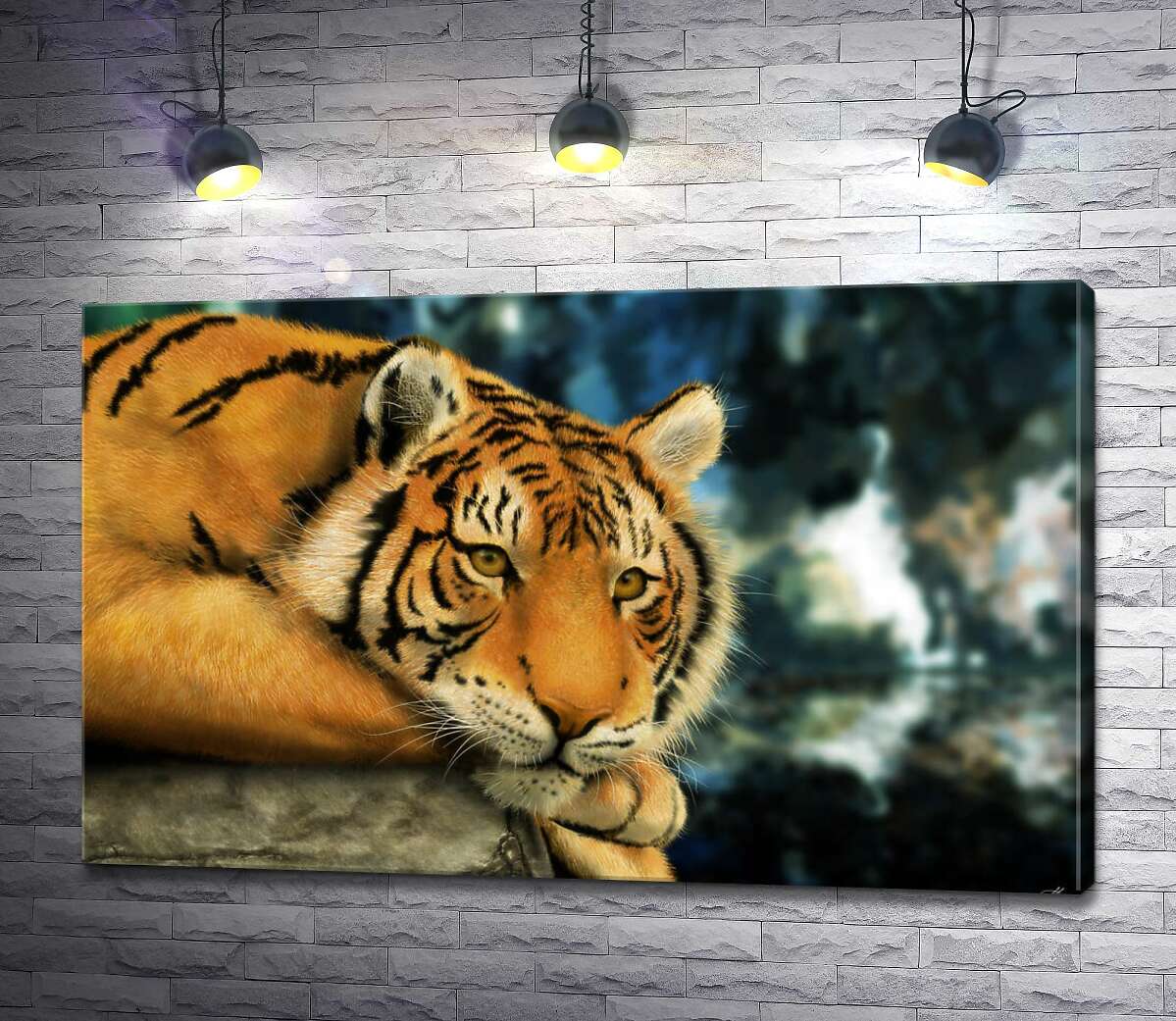 картина Бенгальский тигр отдыхает