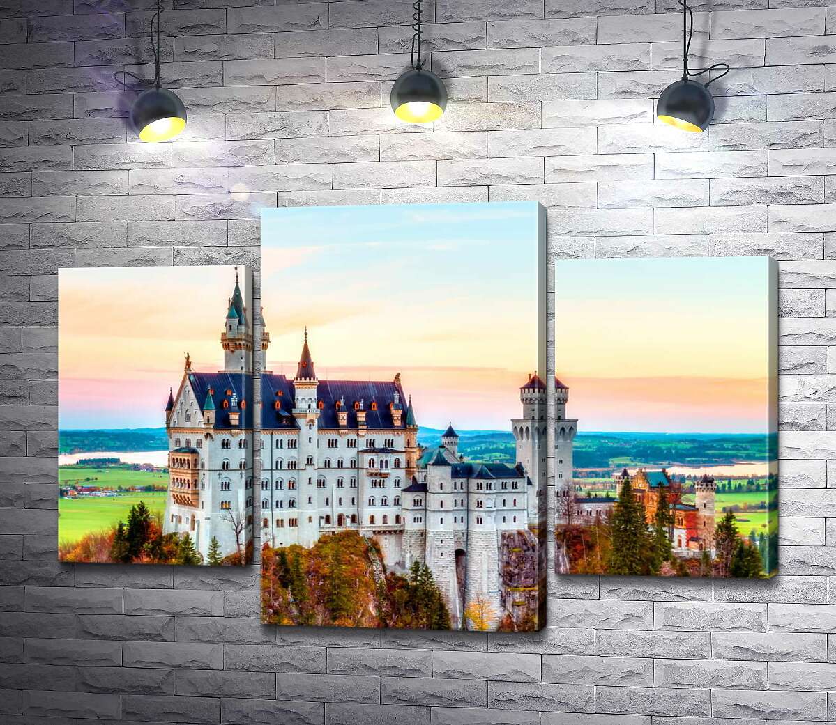 модульна картина Осінь на пагорбах навколо замку Нойшванштайн (Neuschwanstein) (Модуль №10)