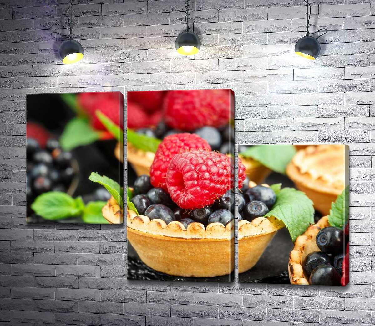 модульная картина Тарталетки со вкусом лета в ягодных начинках (Модуль №13)