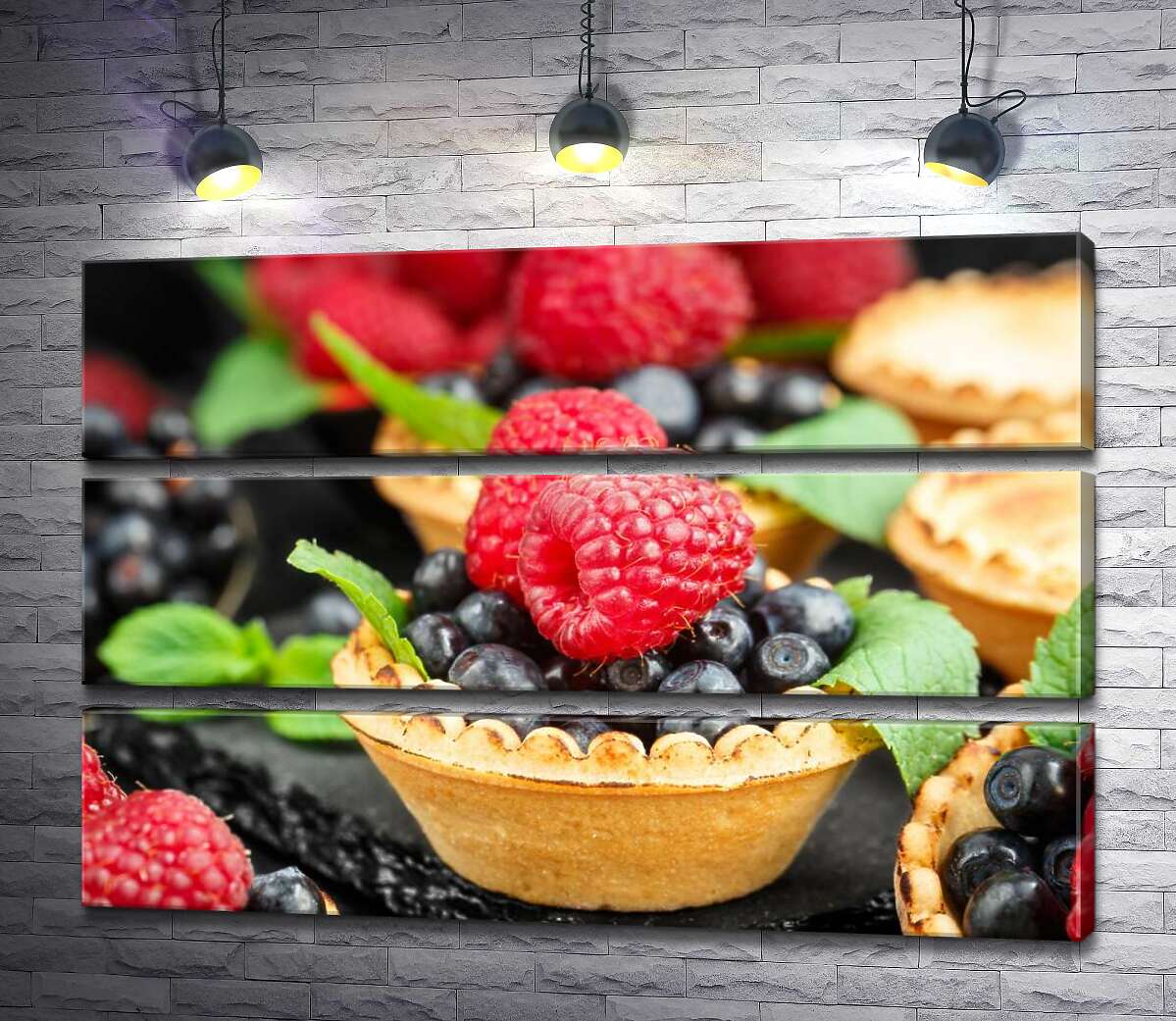 модульная картина Тарталетки со вкусом лета в ягодных начинках (Модуль №15)