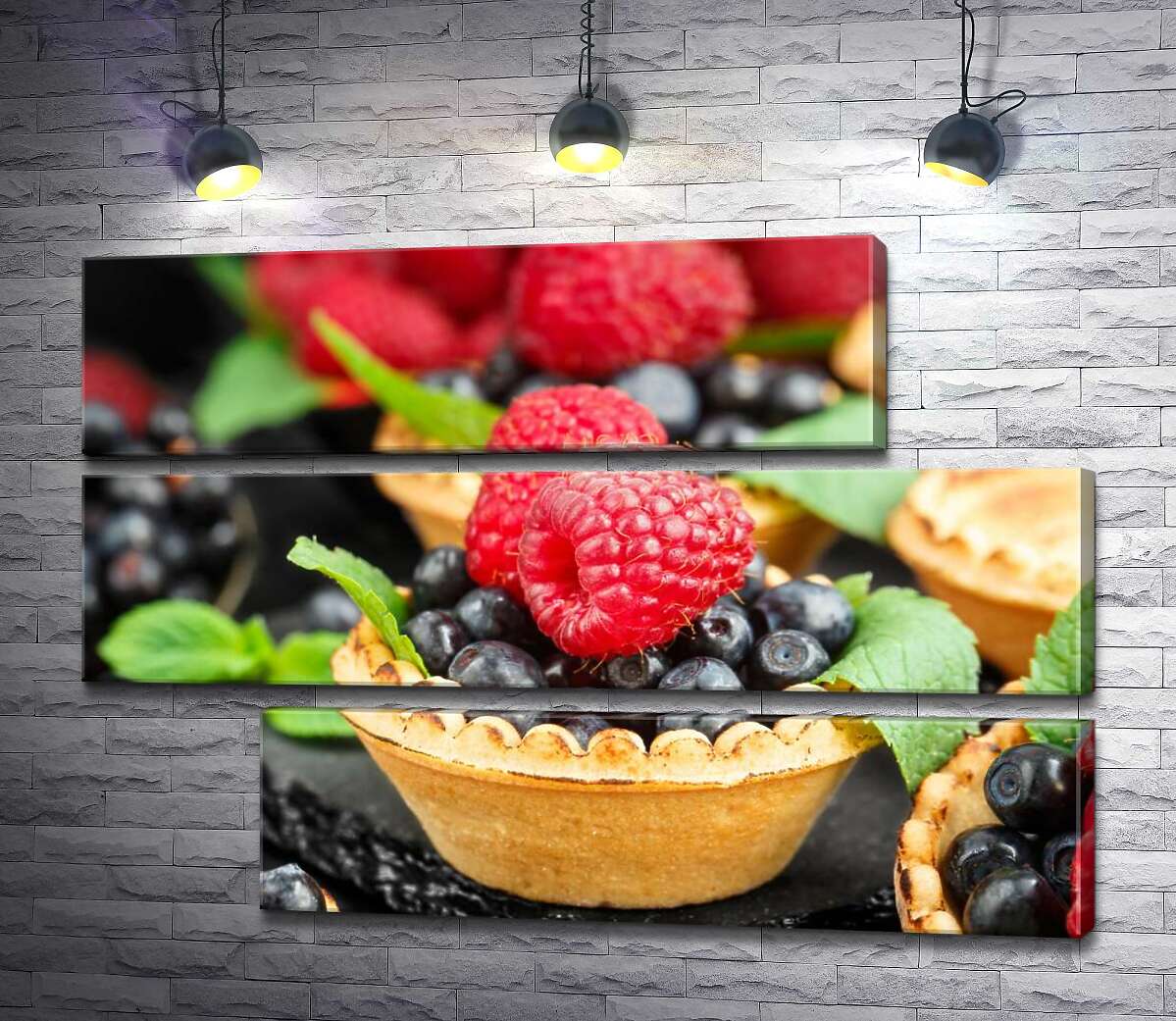 модульная картина Тарталетки со вкусом лета в ягодных начинках (Модуль №16)