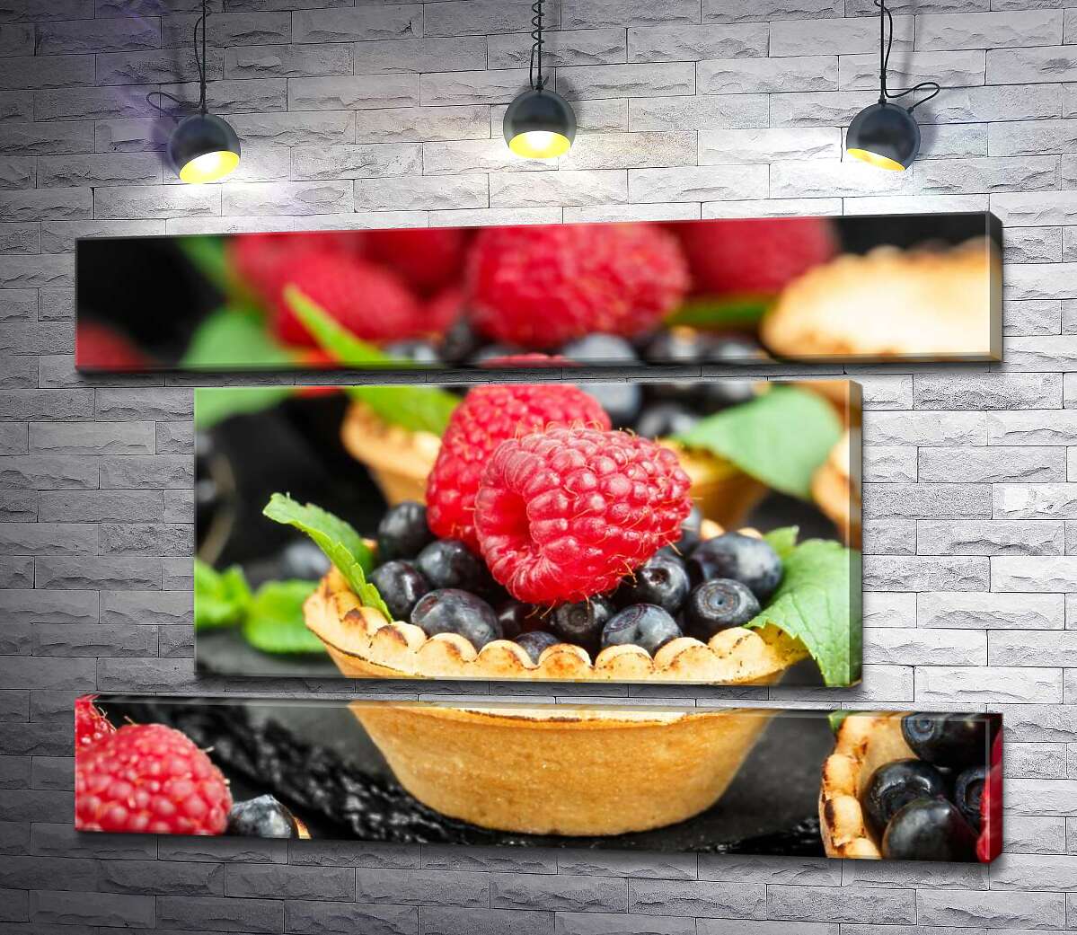 модульная картина Тарталетки со вкусом лета в ягодных начинках (Модуль №18)