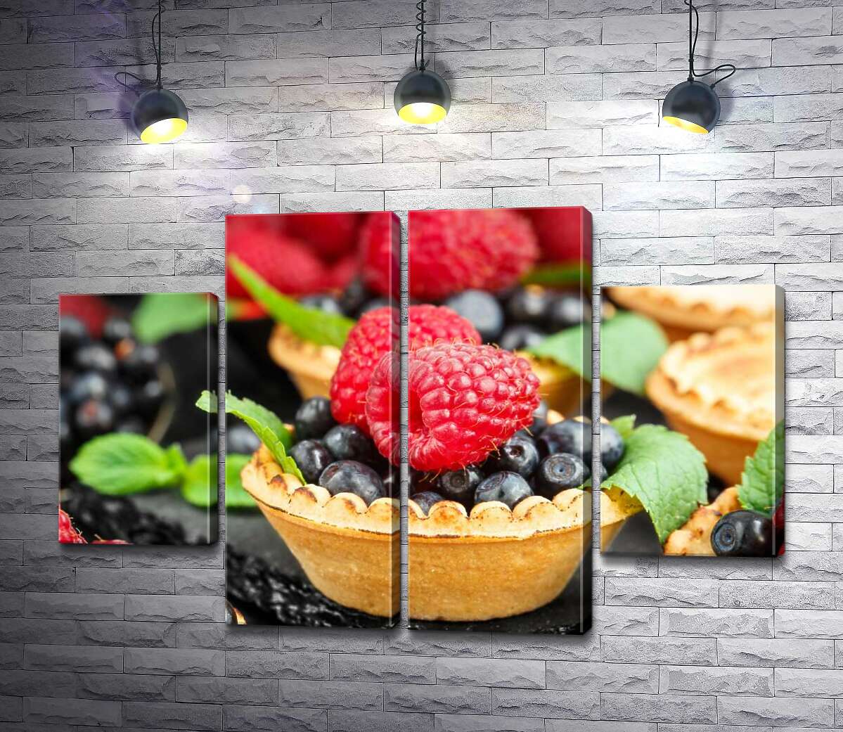 модульная картина Тарталетки со вкусом лета в ягодных начинках (Модуль №20)