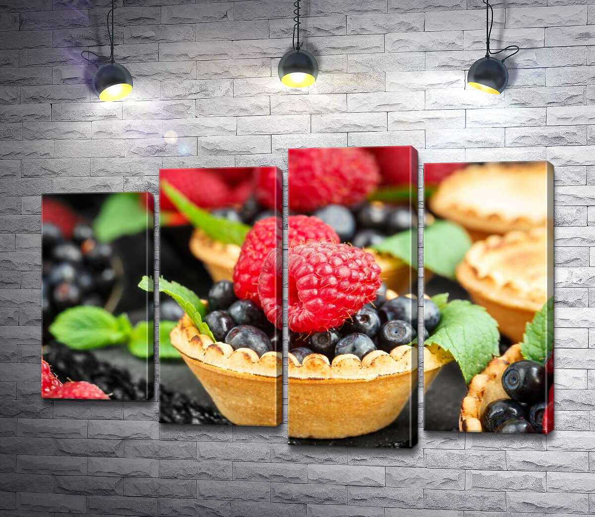 модульная картина Тарталетки со вкусом лета в ягодных начинках (Модуль №3)