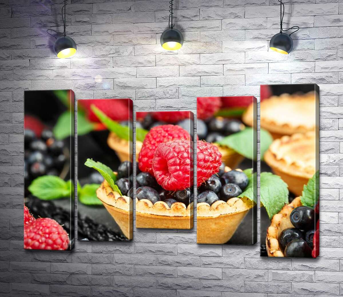 модульная картина Тарталетки со вкусом лета в ягодных начинках (Модуль №27)