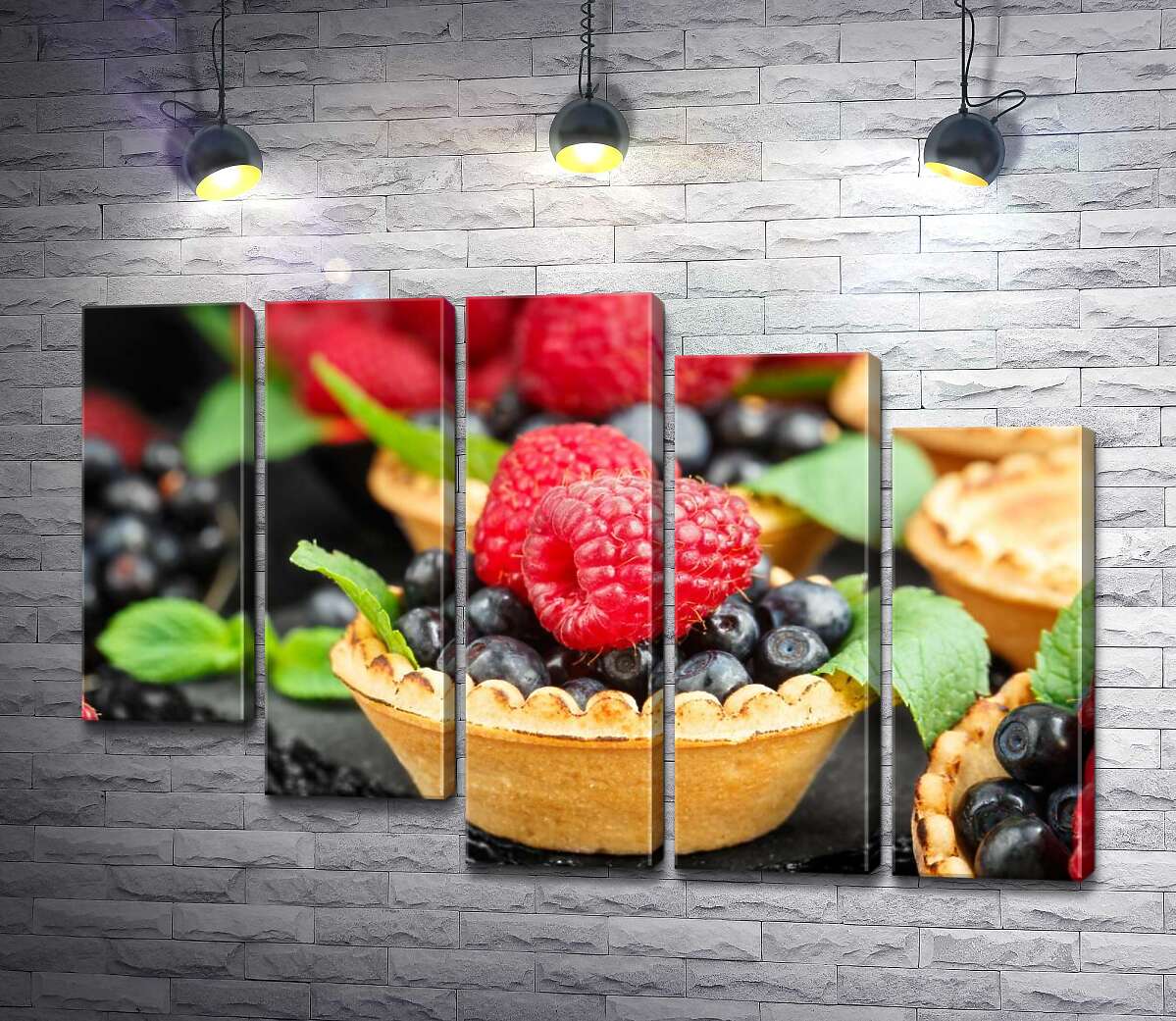 модульная картина Тарталетки со вкусом лета в ягодных начинках (Модуль №28)