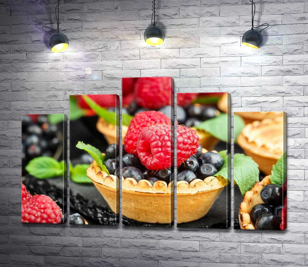 модульная картина Тарталетки со вкусом лета в ягодных начинках (Модуль №29)