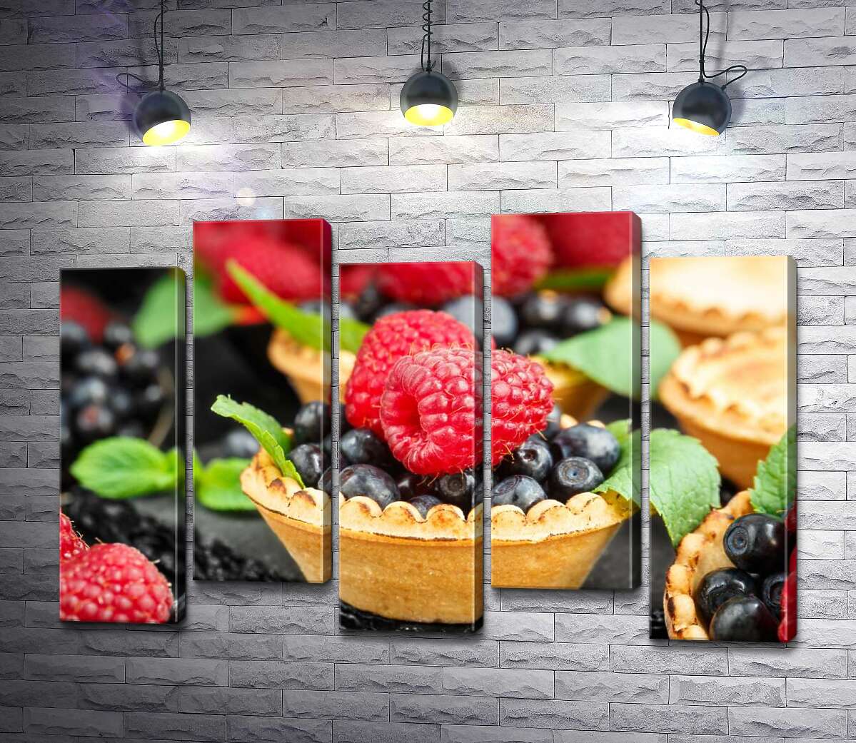 модульная картина Тарталетки со вкусом лета в ягодных начинках (Модуль №30)
