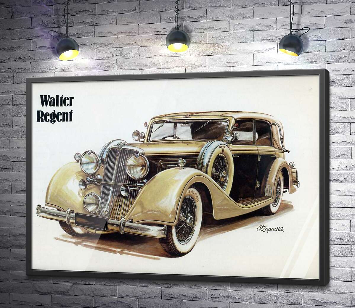 постер Кремовый блеск автомобиля Walter Regent