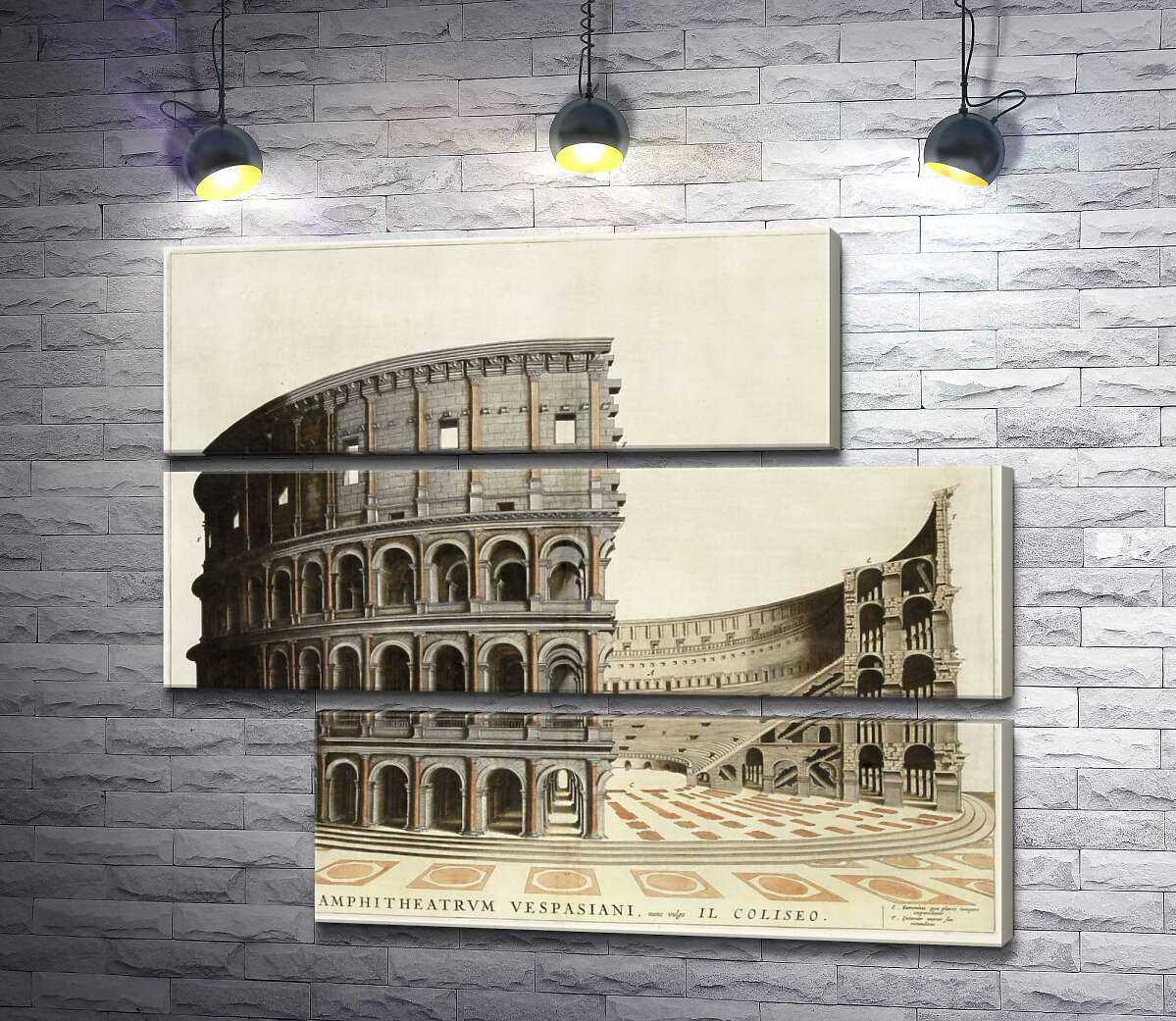 модульна картина Будова римського Колізею (Colosseum) в розрізі (Модуль №16)