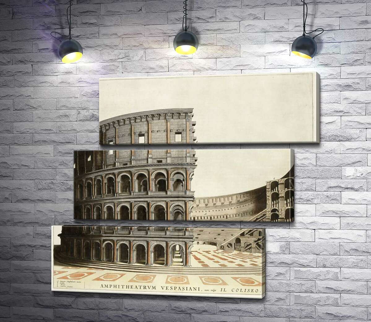 модульна картина Будова римського Колізею (Colosseum) в розрізі (Модуль №17)