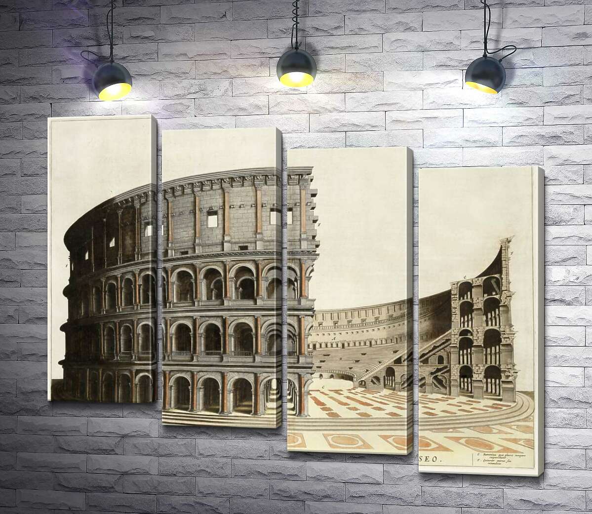 модульна картина Будова римського Колізею (Colosseum) в розрізі (Модуль №19)
