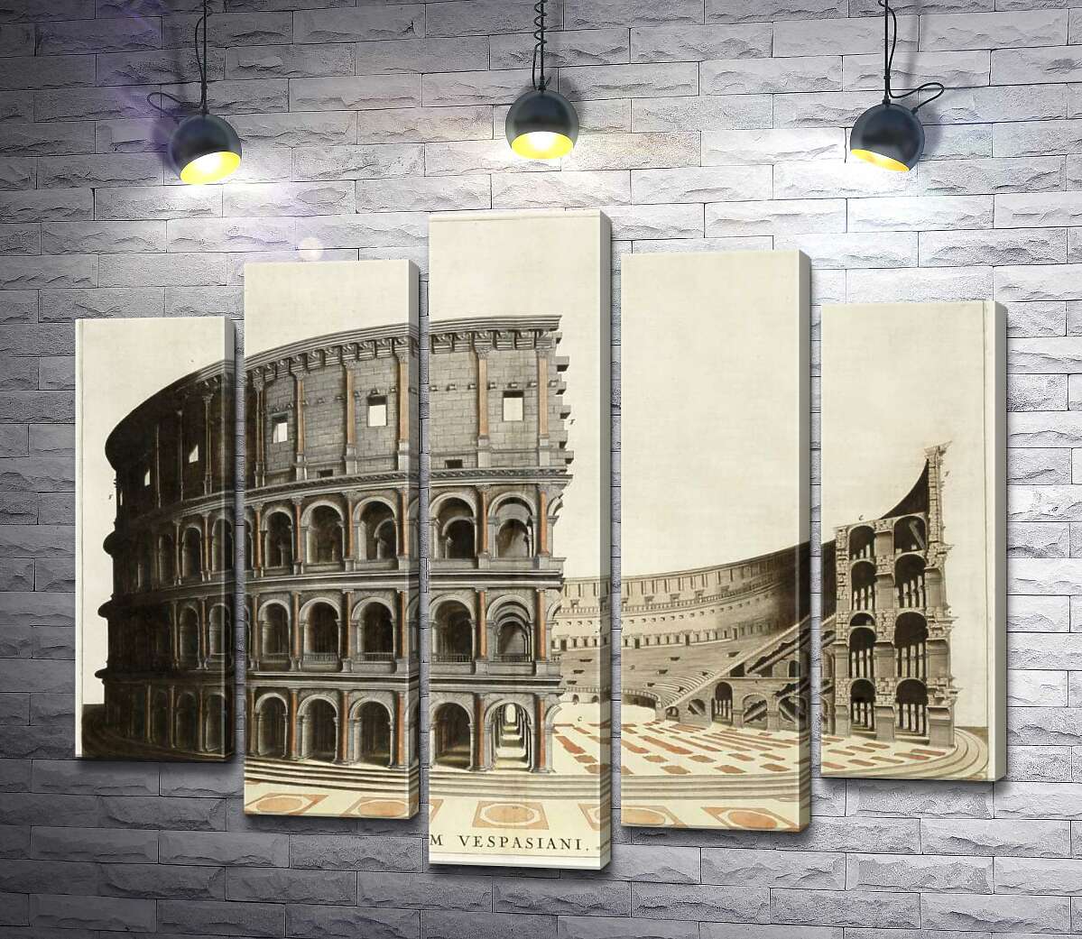 модульна картина Будова римського Колізею (Colosseum) в розрізі (Модуль №4)