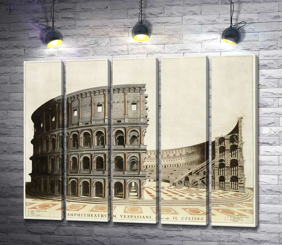 модульна картина Будова римського Колізею (Colosseum) в розрізі (Модуль №26)
