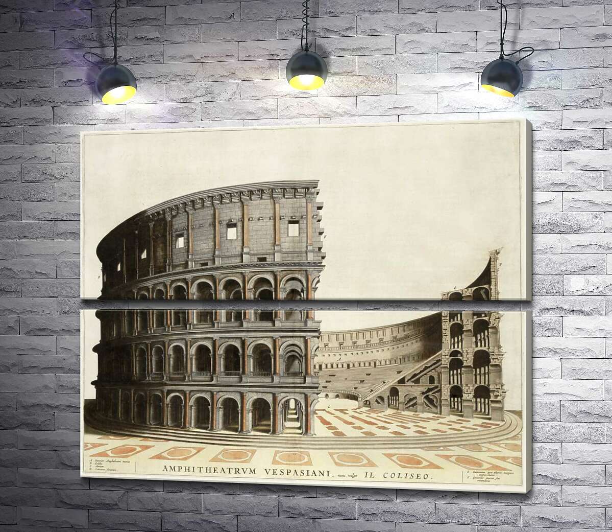 модульна картина Будова римського Колізею (Colosseum) в розрізі (Модуль №7)