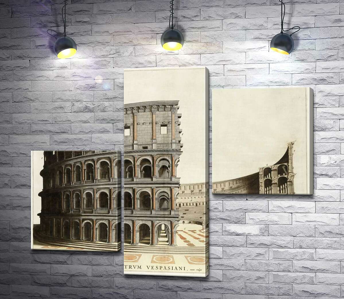 модульна картина Будова римського Колізею (Colosseum) в розрізі (Модуль №12)