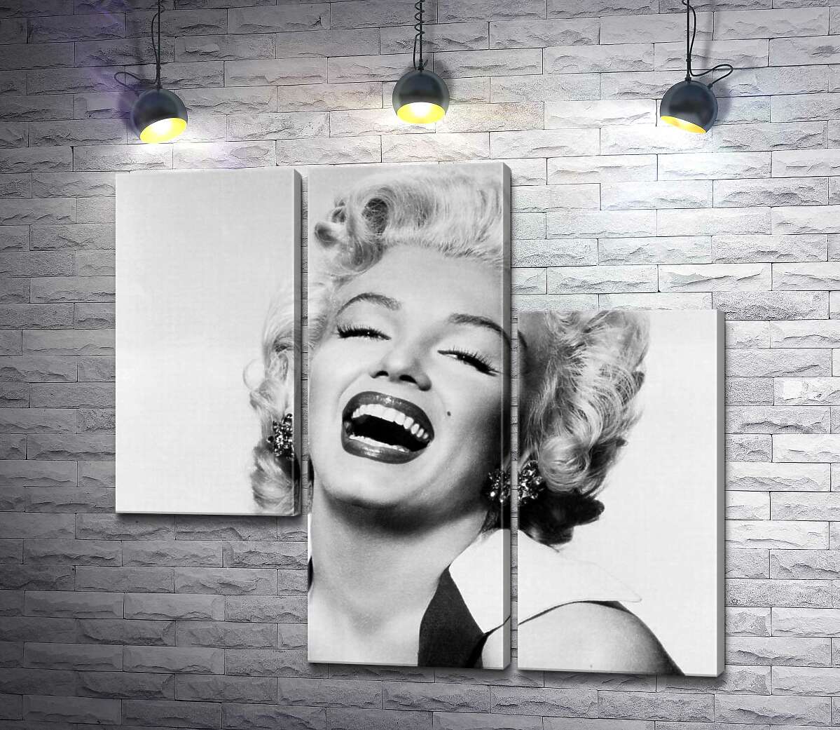 модульная картина Легендарная улыбка Мэрилин Монро (Marilyn Monroe) (Модуль №13)