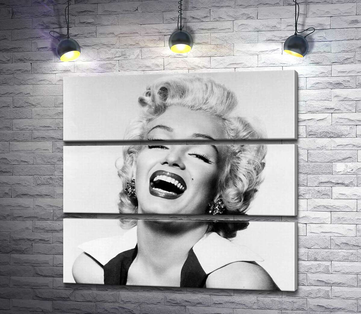 модульная картина Легендарная улыбка Мэрилин Монро (Marilyn Monroe) (Модуль №15)