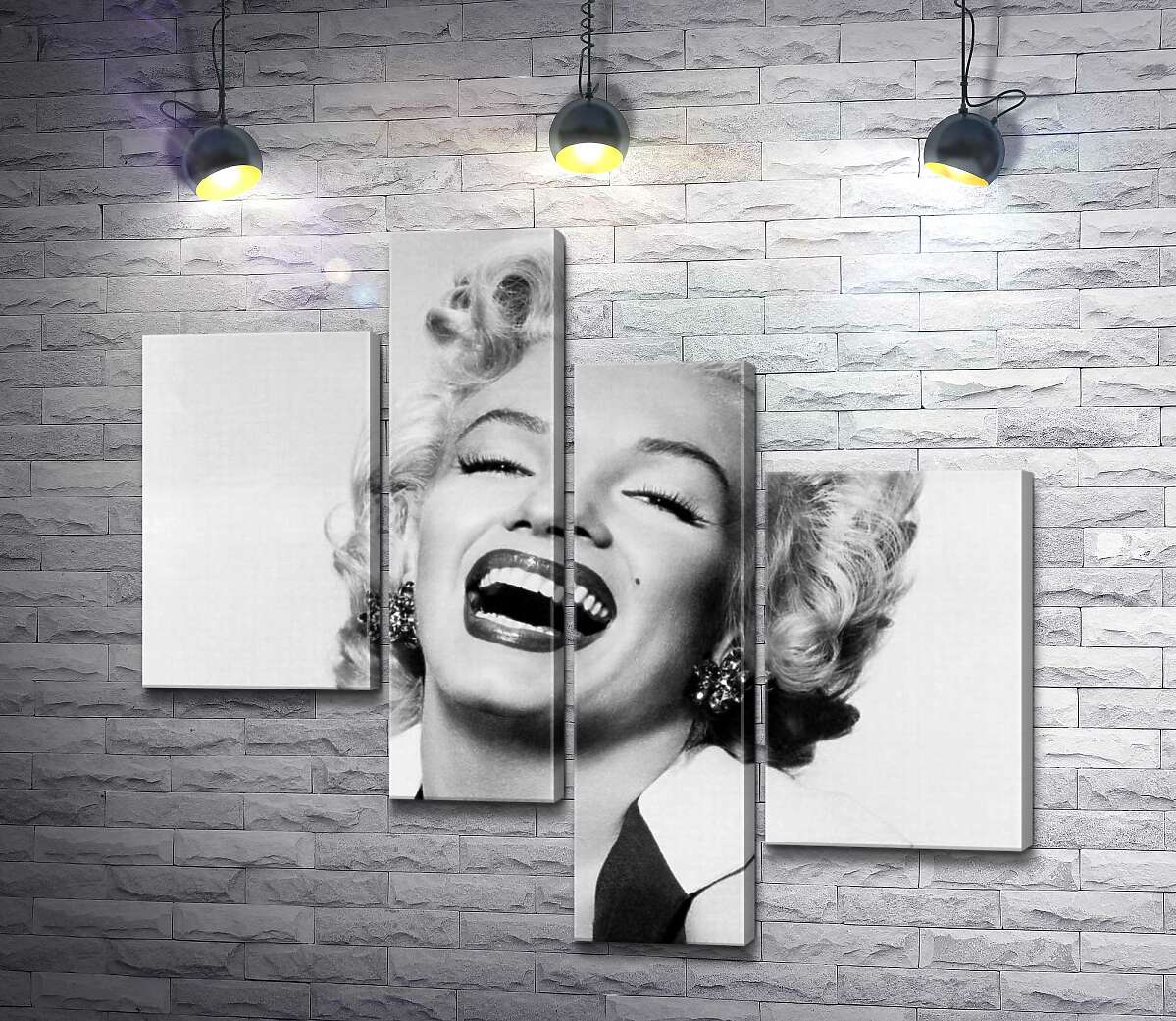 модульная картина Легендарная улыбка Мэрилин Монро (Marilyn Monroe) (Модуль №21)