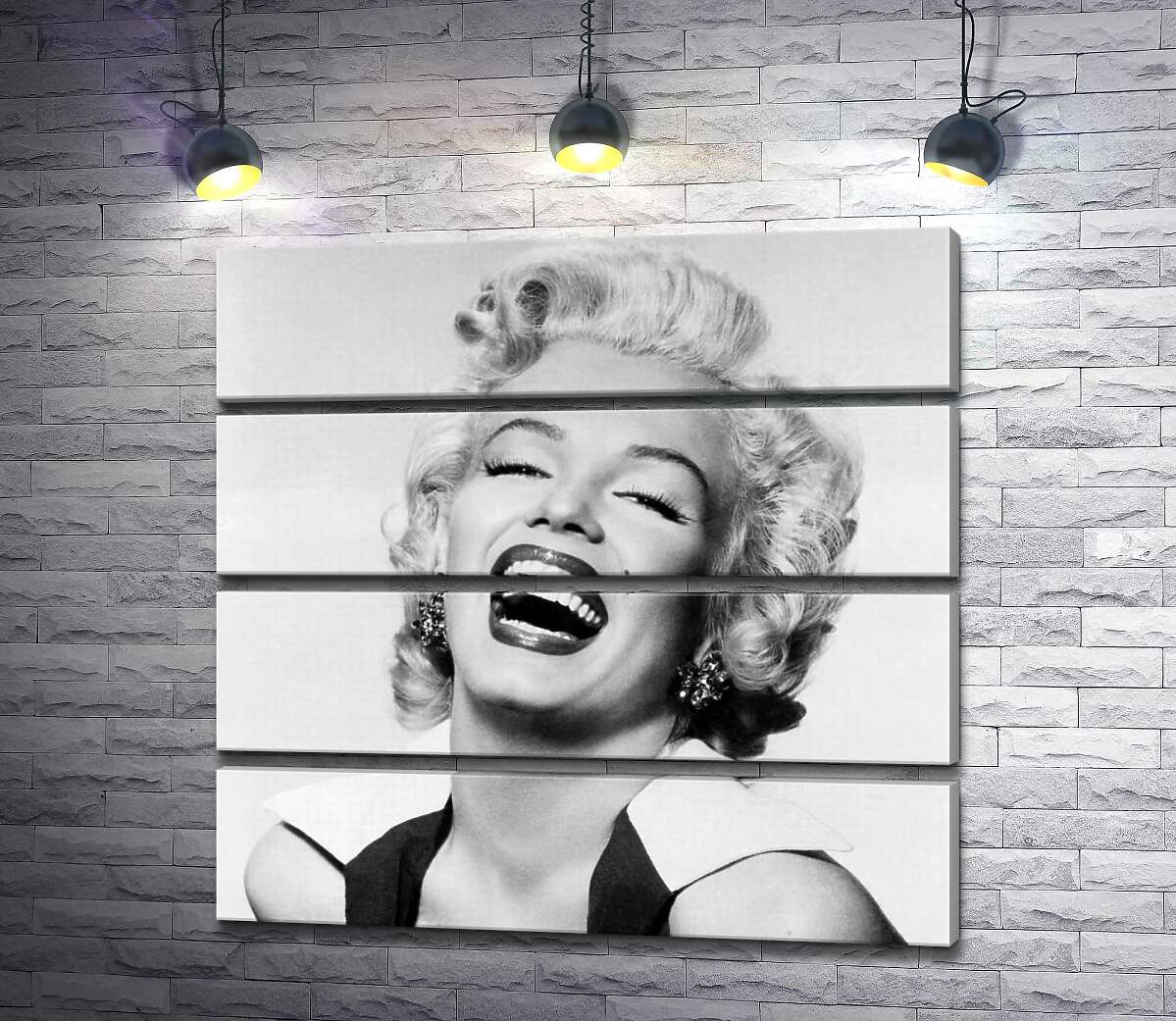модульная картина Легендарная улыбка Мэрилин Монро (Marilyn Monroe) (Модуль №22)
