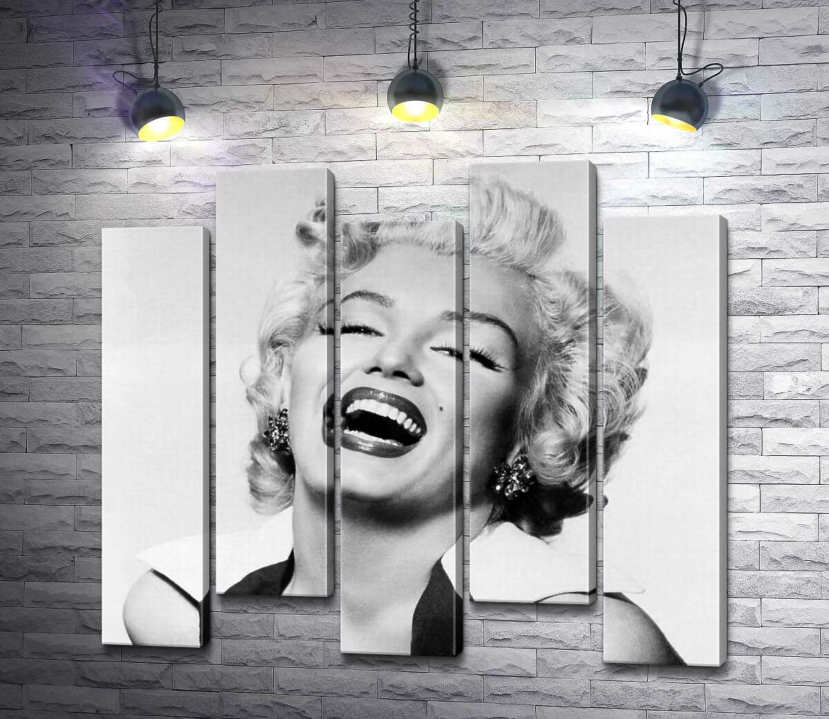 модульная картина Легендарная улыбка Мэрилин Монро (Marilyn Monroe) (Модуль №30)