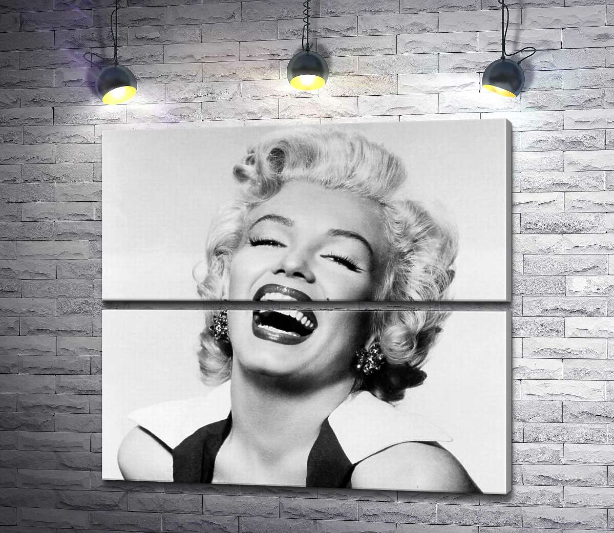 модульная картина Легендарная улыбка Мэрилин Монро (Marilyn Monroe) (Модуль №7)