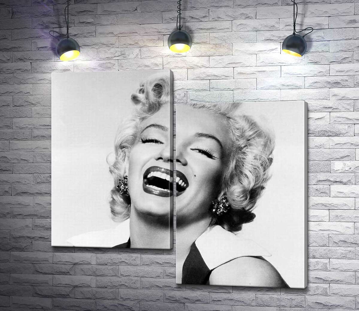 модульная картина Легендарная улыбка Мэрилин Монро (Marilyn Monroe) (Модуль №9)