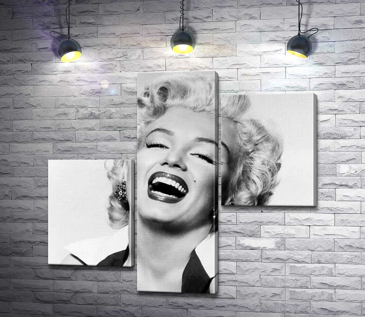 модульная картина Легендарная улыбка Мэрилин Монро (Marilyn Monroe) (Модуль №12)