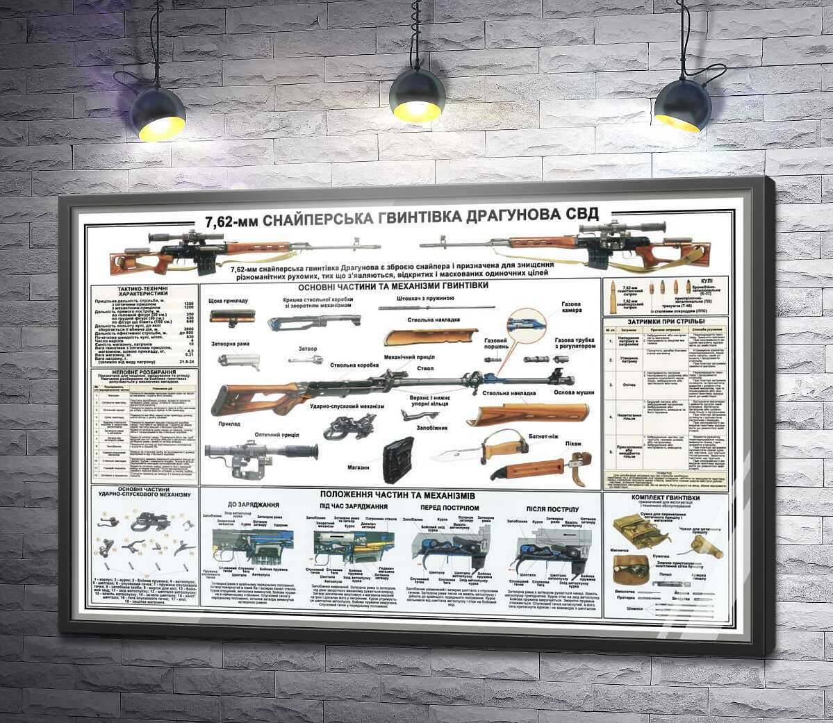 постер Навчальний плакат снайперської гвинтівки Драгунова