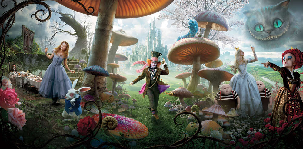 картина-постер Чудернацький постер до фільму "Аліса в країні див" (Alice in Wonderland)