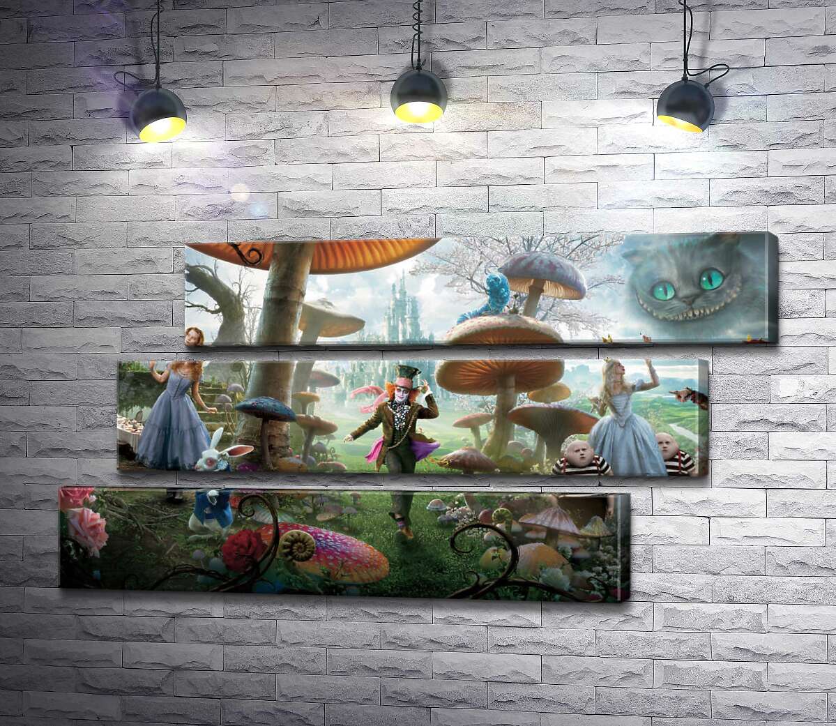 модульна картина Чудернацький постер до фільму "Аліса в країні див" (Alice in Wonderland) (Модуль №17)