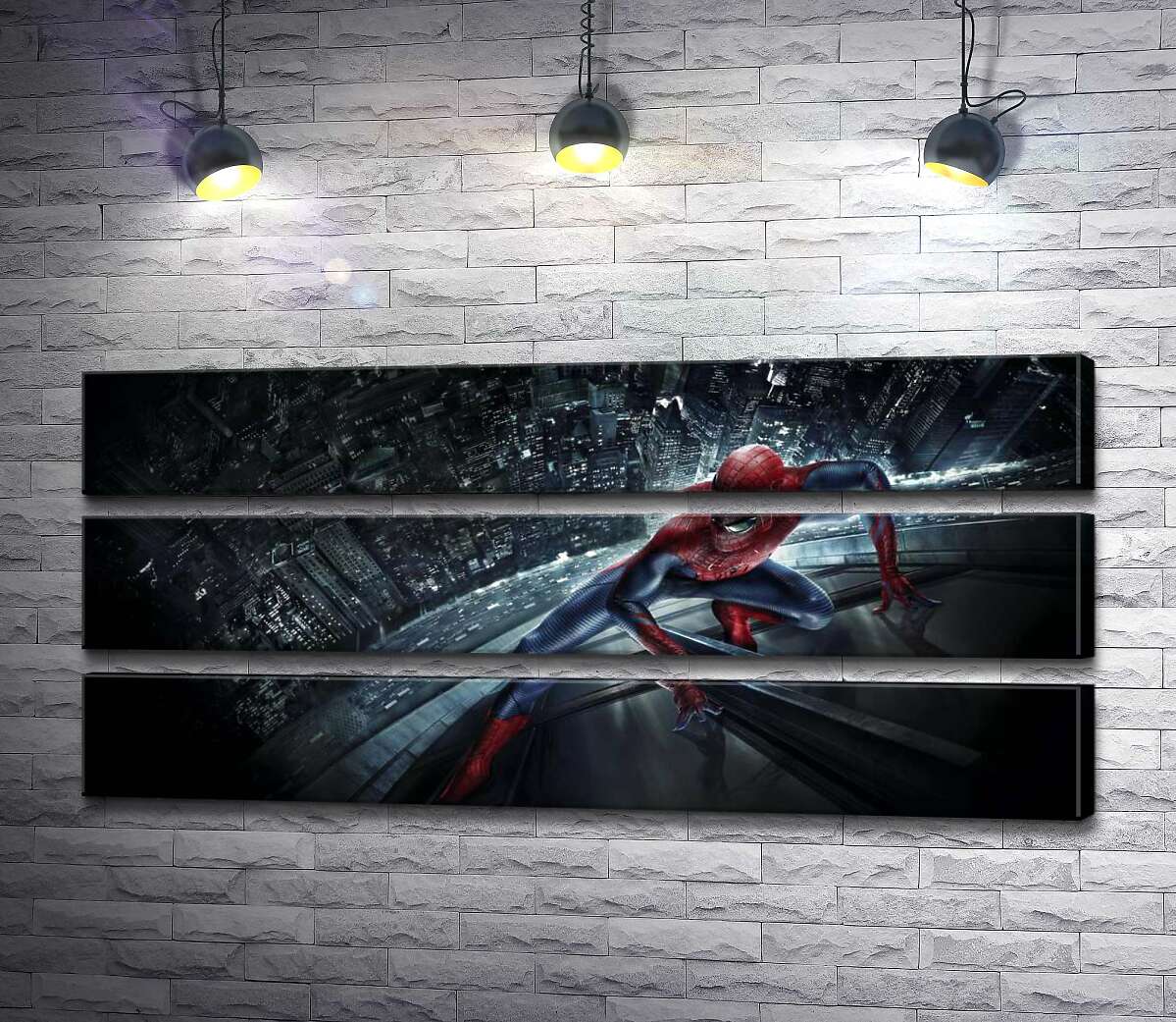 модульна картина Людина-павук (Spider-Man) на скляному хмарочосі (Модуль №15)