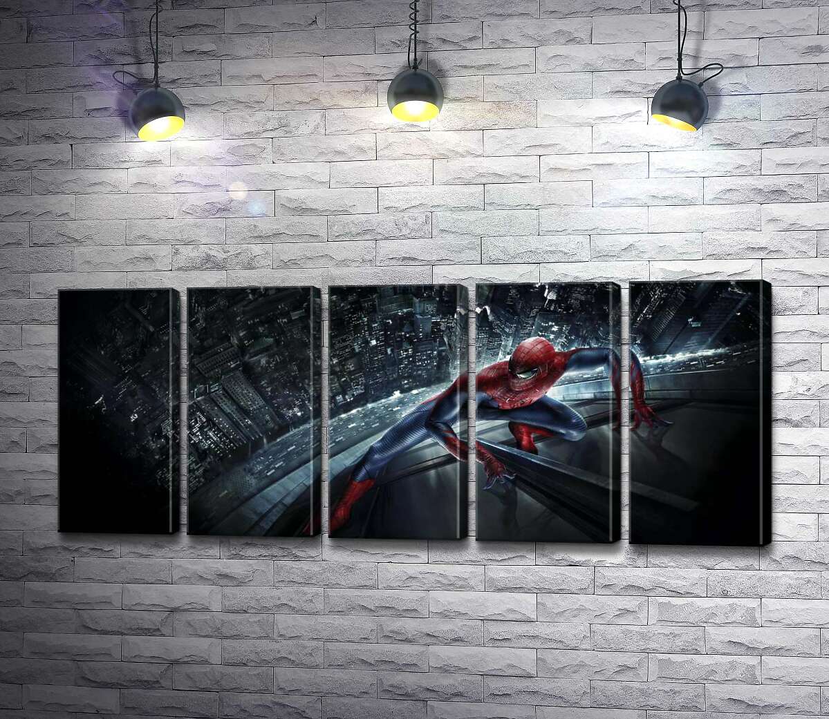модульна картина Людина-павук (Spider-Man) на скляному хмарочосі (Модуль №26)