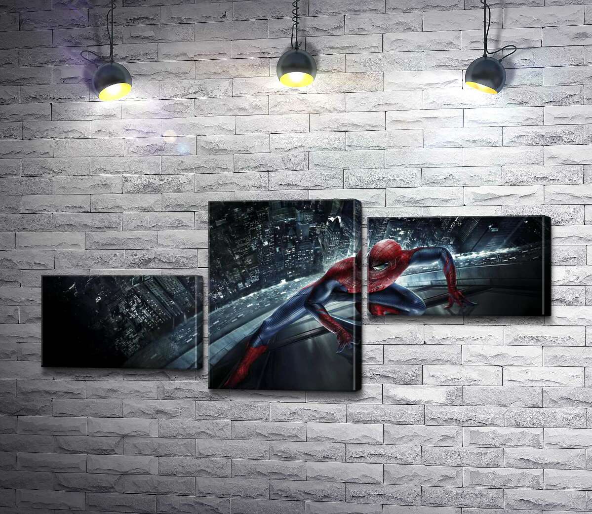 модульна картина Людина-павук (Spider-Man) на скляному хмарочосі (Модуль №12)