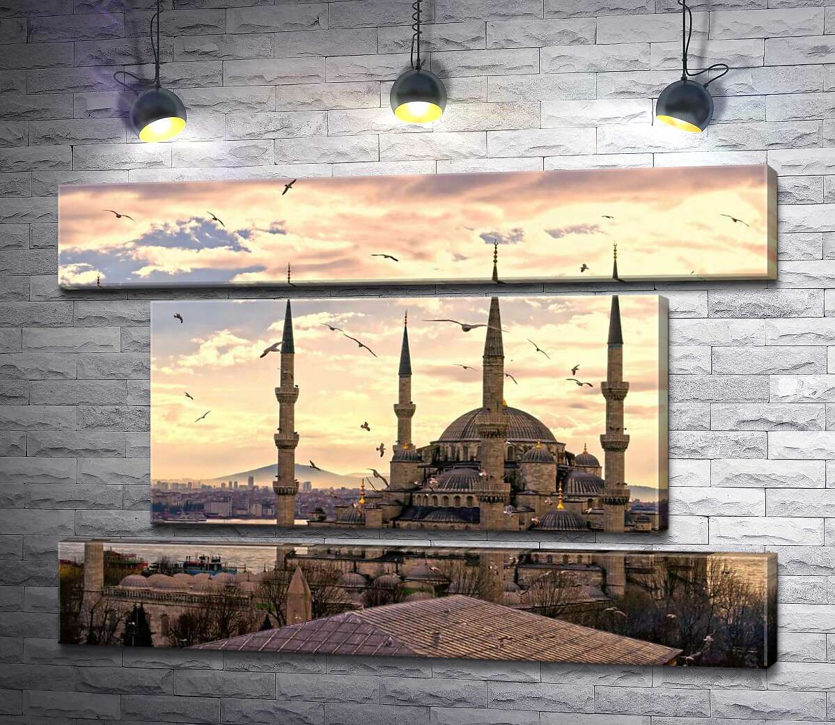 модульная картина Острые шпили Голубой мечети (Sultanahmet Camii) устремляются в небо Стамбула (Модуль №18)