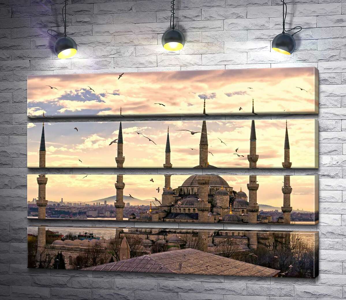 модульная картина Острые шпили Голубой мечети (Sultanahmet Camii) устремляются в небо Стамбула (Модуль №22)