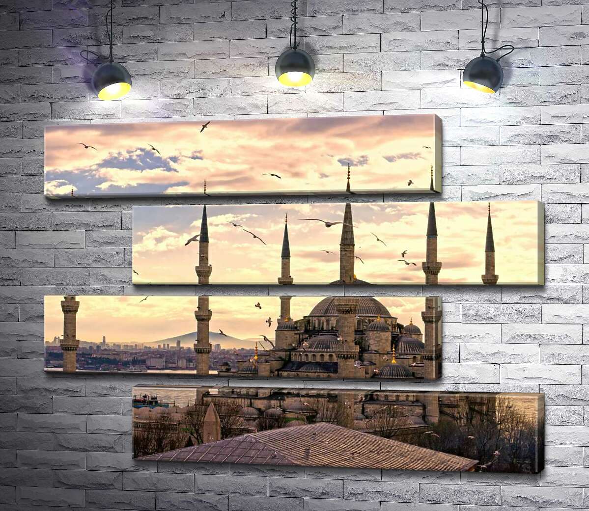 модульная картина Острые шпили Голубой мечети (Sultanahmet Camii) устремляются в небо Стамбула (Модуль №23)