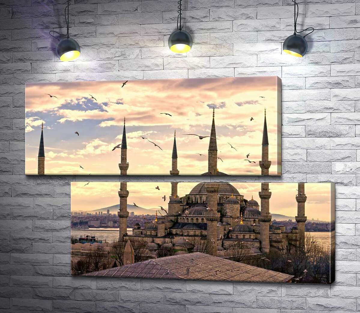 модульная картина Острые шпили Голубой мечети (Sultanahmet Camii) устремляются в небо Стамбула (Модуль №8)