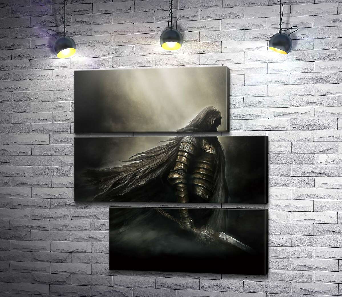 модульная картина Воин из видеоигры "Dark Souls" (Модуль №16)