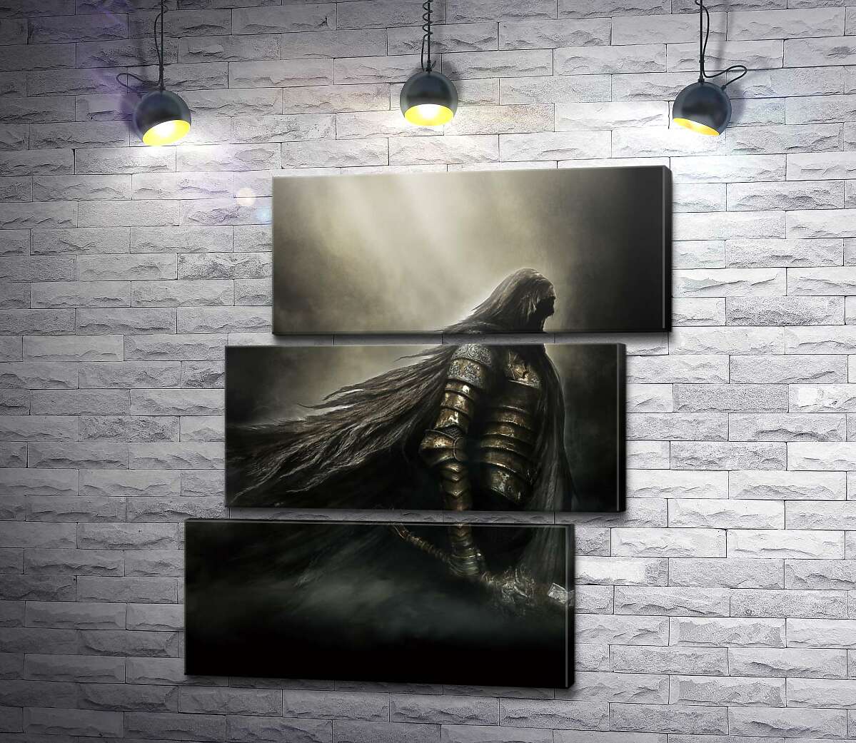 модульная картина Воин из видеоигры "Dark Souls" (Модуль №17)