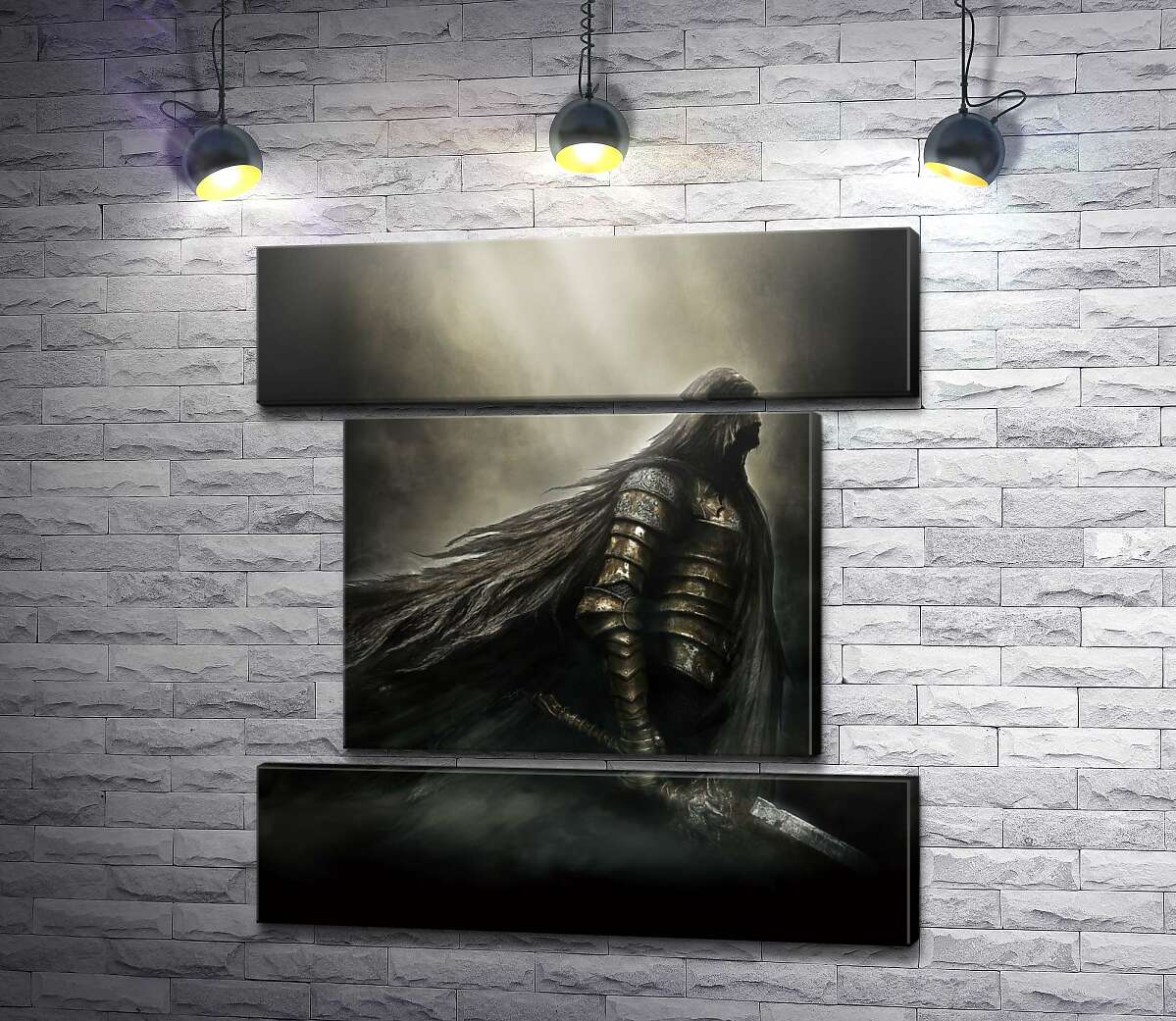 модульная картина Воин из видеоигры "Dark Souls" (Модуль №18)