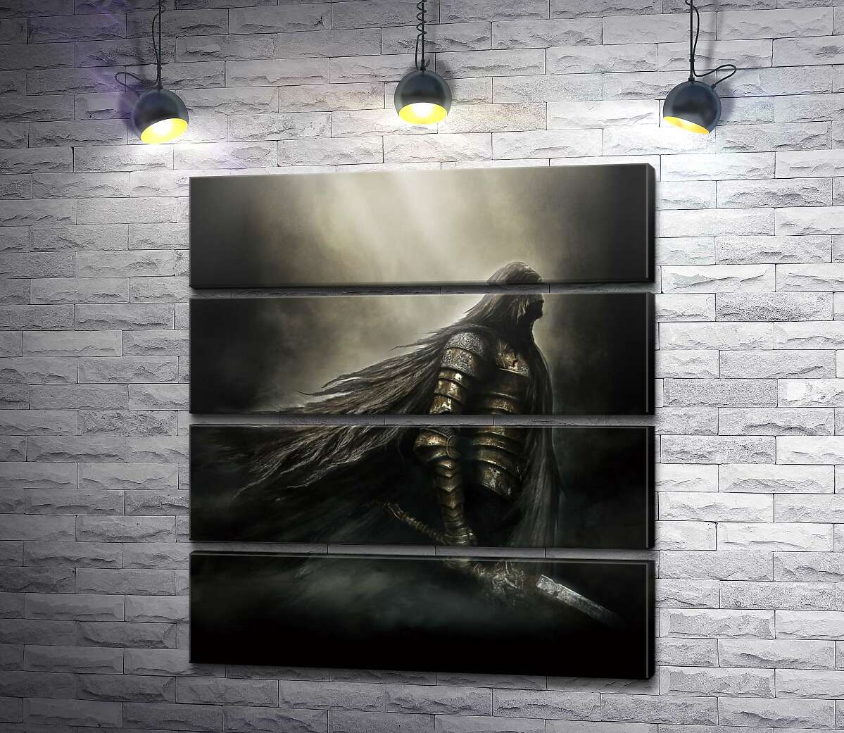 модульная картина Воин из видеоигры "Dark Souls" (Модуль №22)