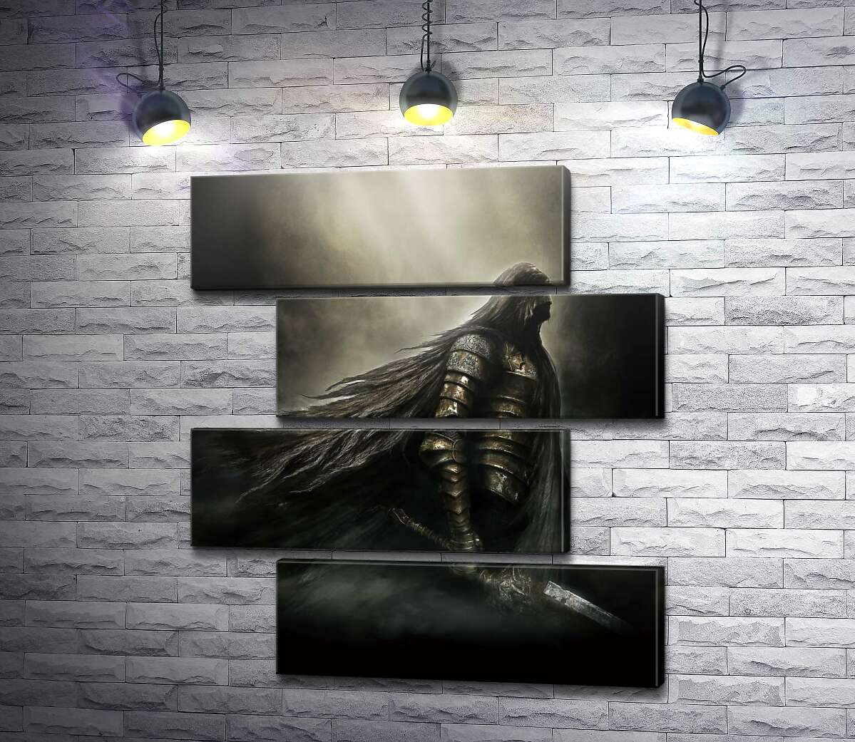 модульная картина Воин из видеоигры "Dark Souls" (Модуль №23)