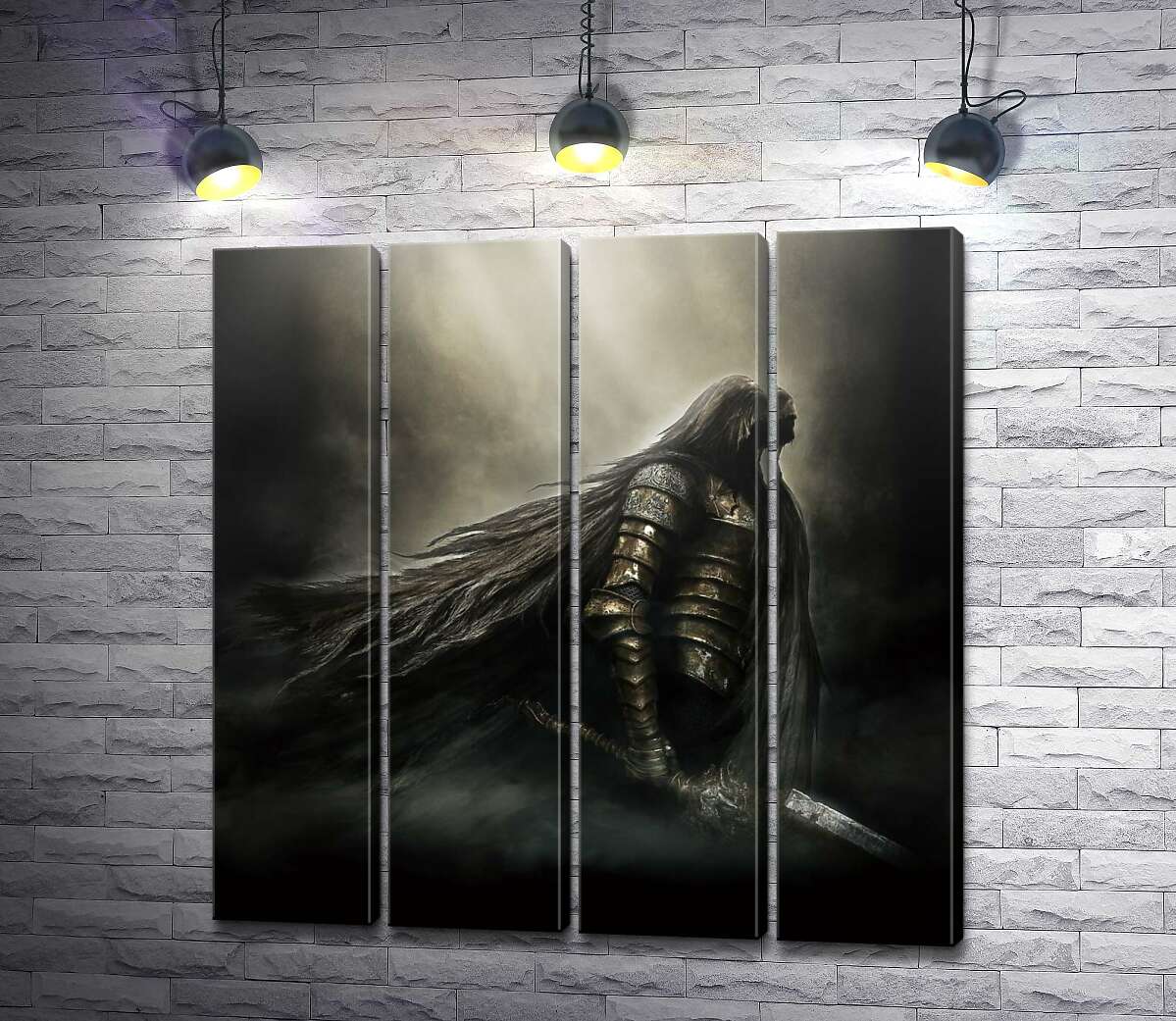 модульная картина Воин из видеоигры "Dark Souls" (Модуль №24)