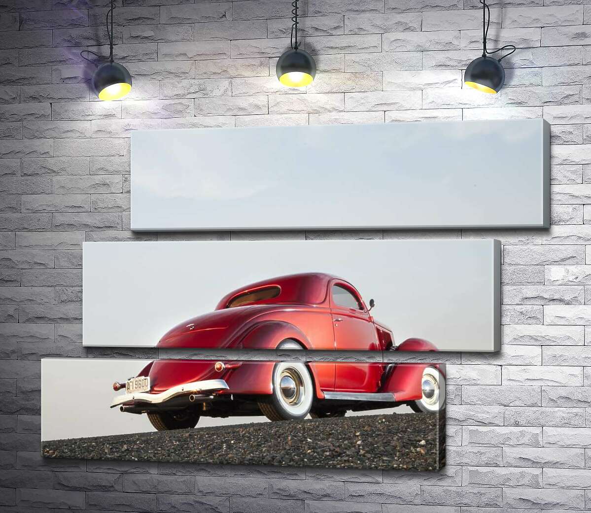 модульна картина Компактний автомобіль Ford Coupe штурмує вершину дороги (Модуль №17)
