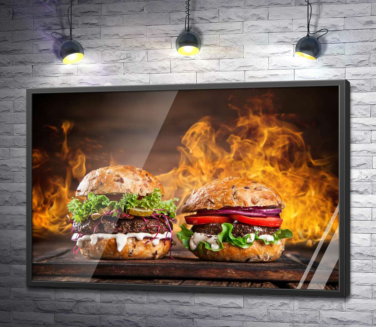 постер Бургери у вогні