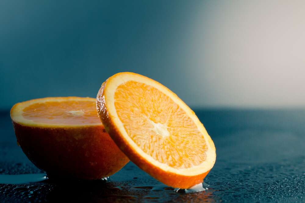 картина-постер Сочная середина спелого апельсина