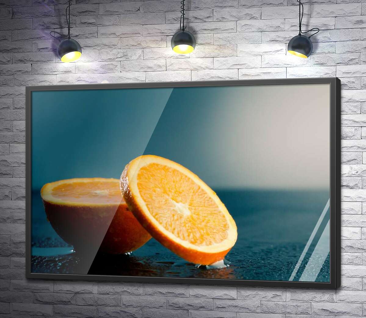 постер Сочная середина спелого апельсина