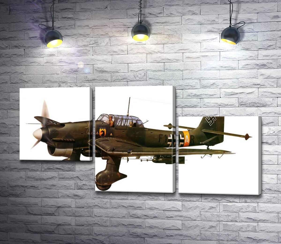 модульна картина «Штука» (Junkers Ju 87) німецький пікіруючий бомбардувальник часів Другої світової війни (Модуль №13)