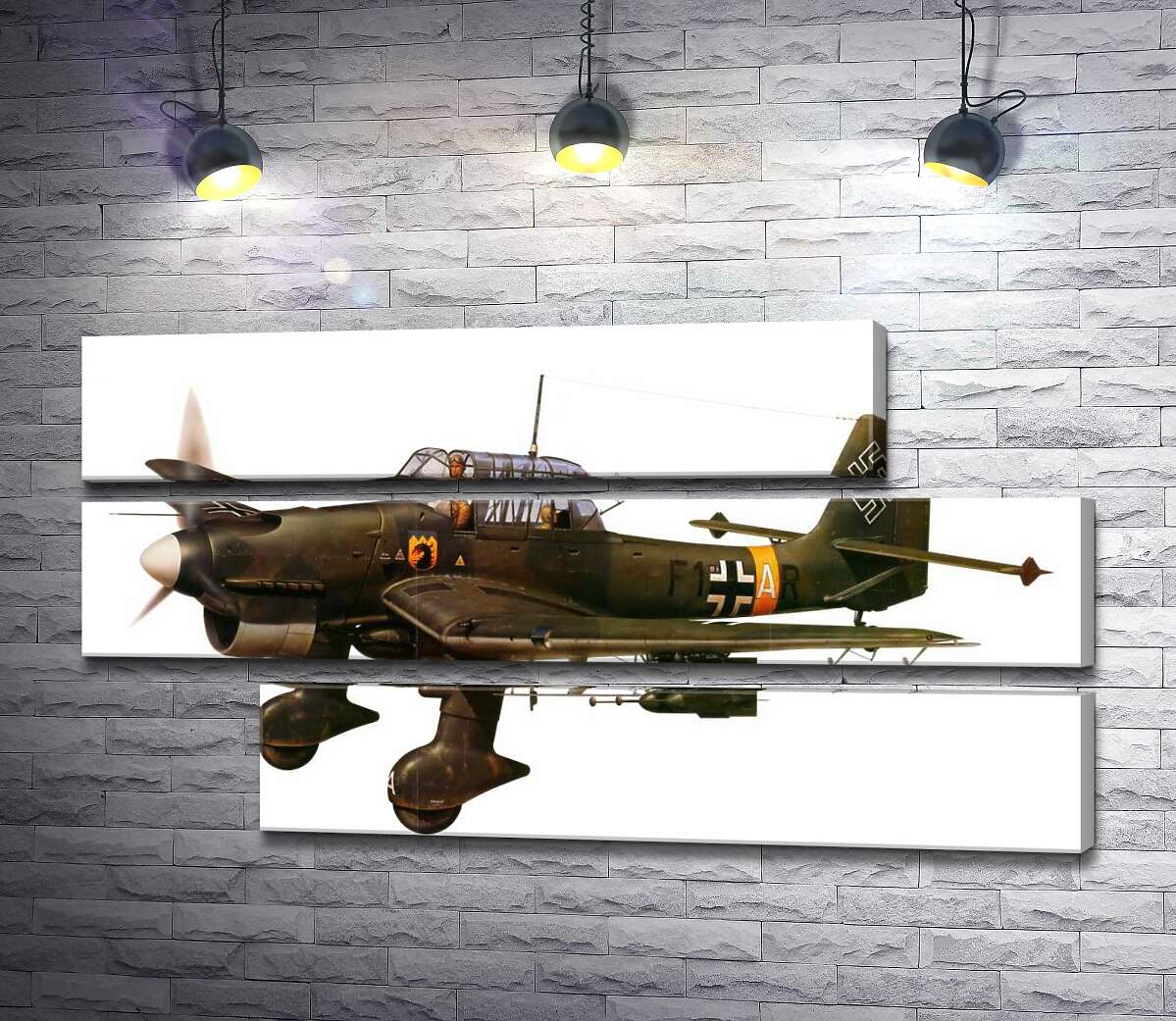 модульна картина «Штука» (Junkers Ju 87) німецький пікіруючий бомбардувальник часів Другої світової війни (Модуль №16)